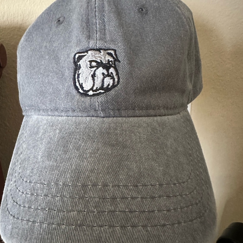 Gray Bulldog Embroidered Cap